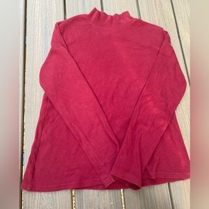 Maroon colored long sleeve mini turtle neck, Karen Scott